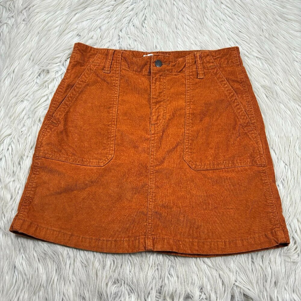 Old‎ Navy Women's Burnt Orange Corduroy Mini Skirt